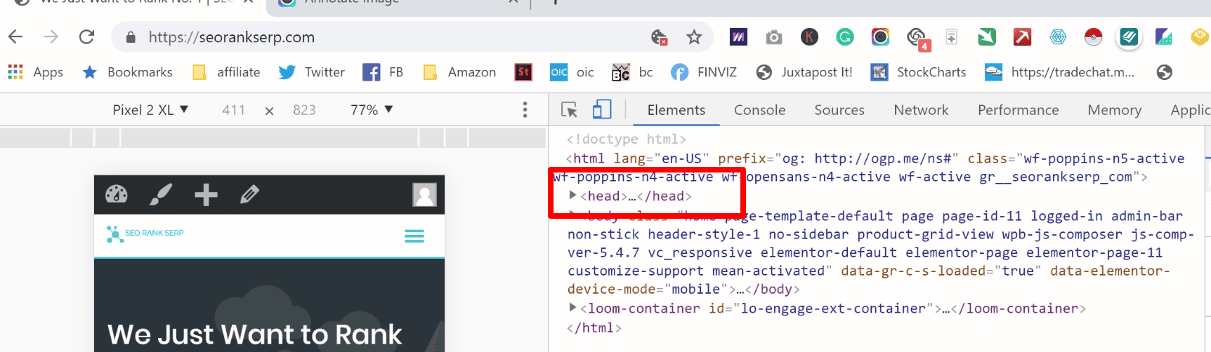 where to find viewport on google chrome